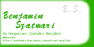 benjamin szatmari business card