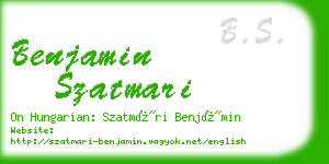 benjamin szatmari business card